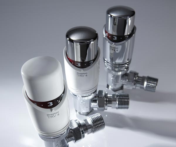 Drayton Chrome & White TRV