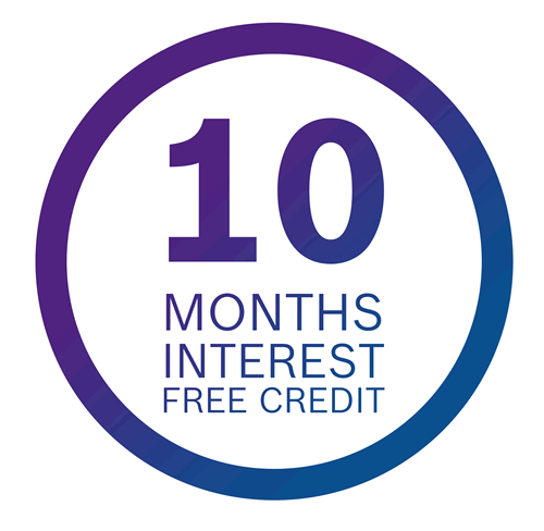 10 Months Interest Free credit